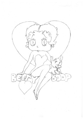 immagini disegni da colorare Betty Boop